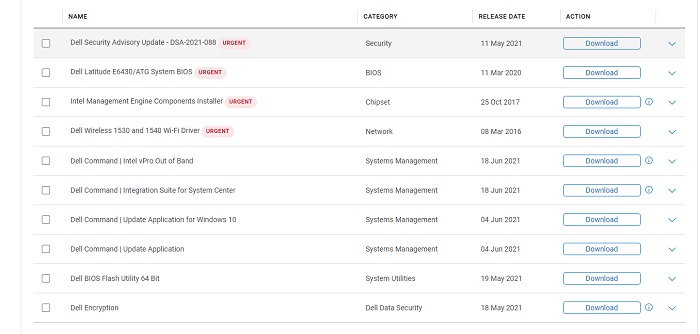 choose the Download selected driver files option