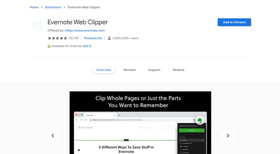 Evernote Web Clipper