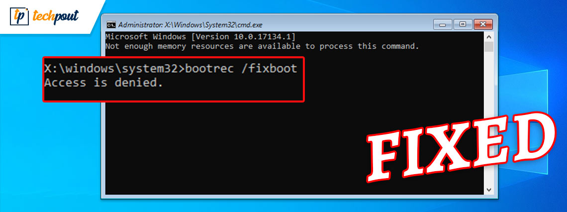 How to Fix Bootrecfixboot Access is Denied in Windows 11, 10 How to Fix Bootrec/fixboot Access is Denied in Windows 11, 10
