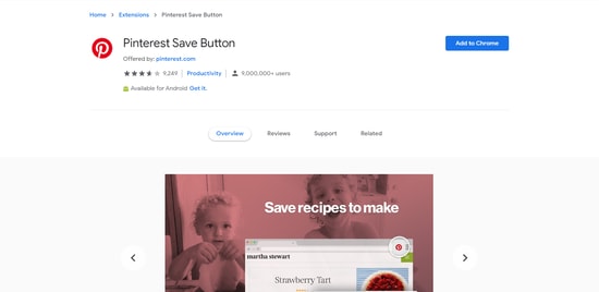 Pinterest Chrome extension