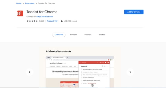 Todoist Chrome Extension