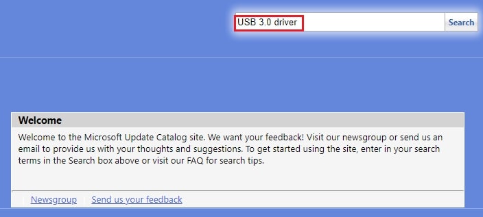Type usb 3.0 in Windows Catalog Website