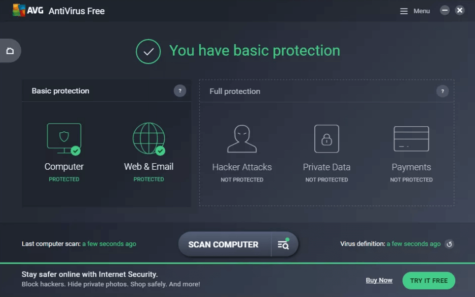 AVG Antivirus - Best Free Spyware Removal Tools For Windows