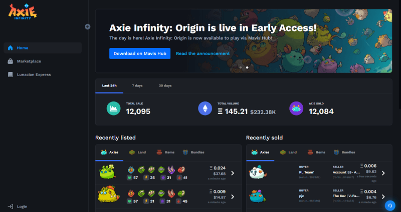 Axie Marketplace- The Best App To Buy NFTs