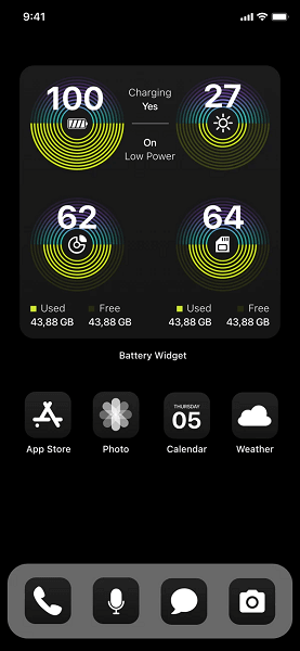 Battery Widget & Color Widgets