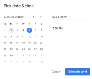 Selecting the day and time Selecting the day and time