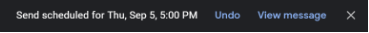 Send Scheduled