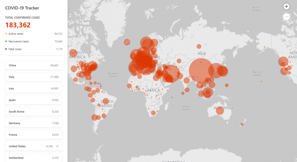Microsoft Bing COVID-19 News Portal