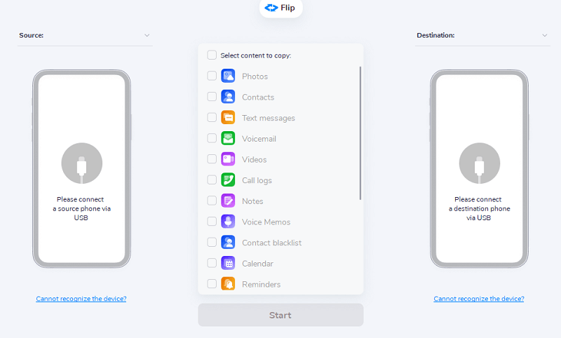 Phone-to-phone data transfer