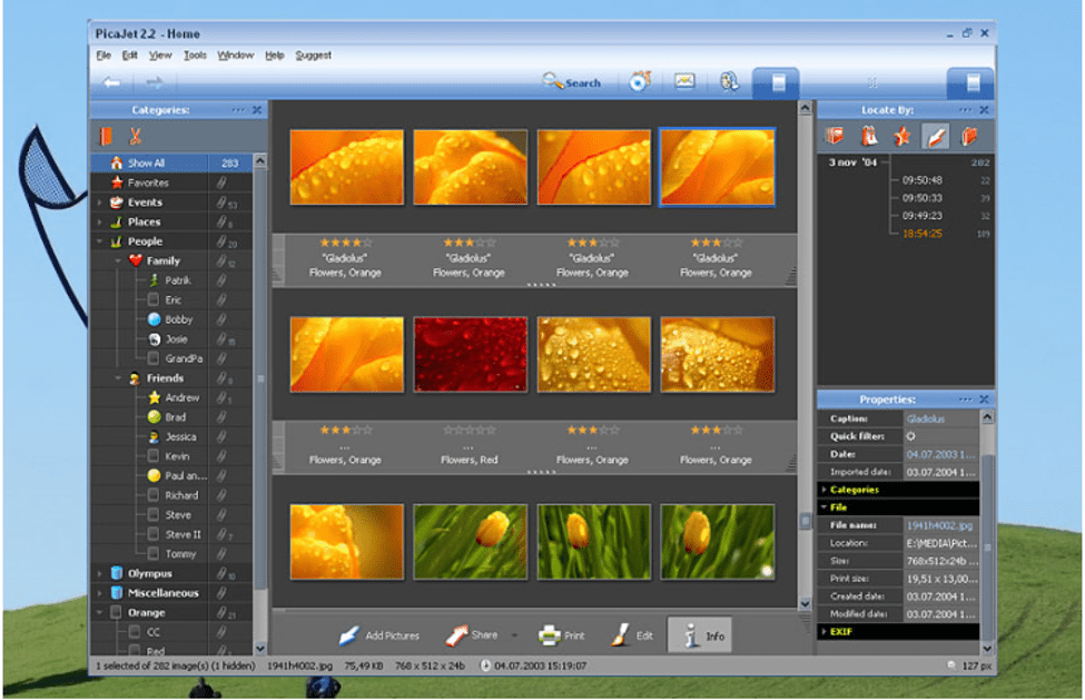 PicaJet Digital Photo Management PicaJet Digital Photo Management to organize your photo gallery