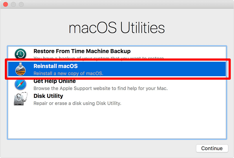 reinstall macOS