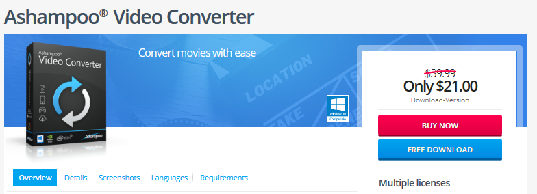 Ashampoo Video Converter Ashampoo Video Converter Software
