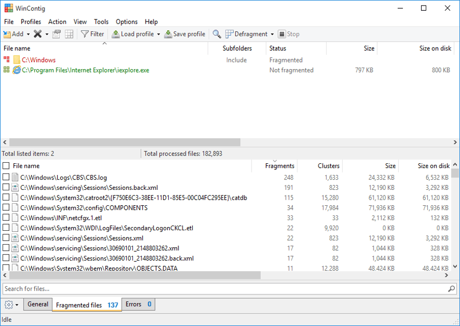 WinContig WinContig - Best Disk Defragmenter Software
